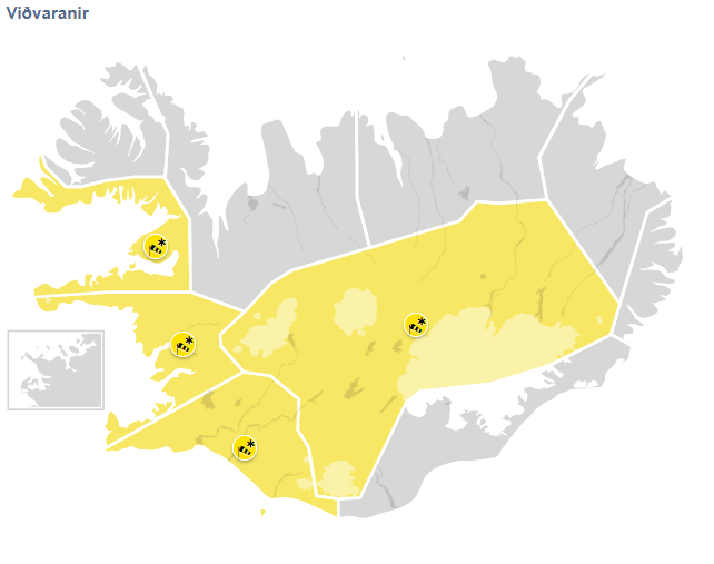 Gul veðurviðvörun